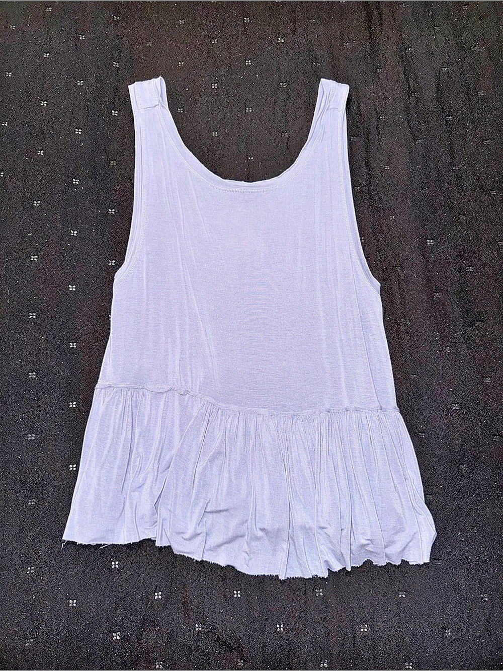 Mossimo Ruffled Tank Top in Purple Size XS